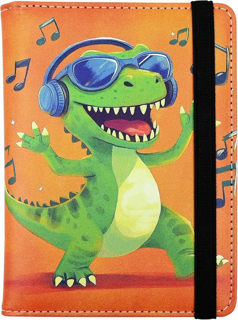 bassyil Dinosaur Passport Holder for Women and Men PU Leather Passport Cover for Travel - Image 1
